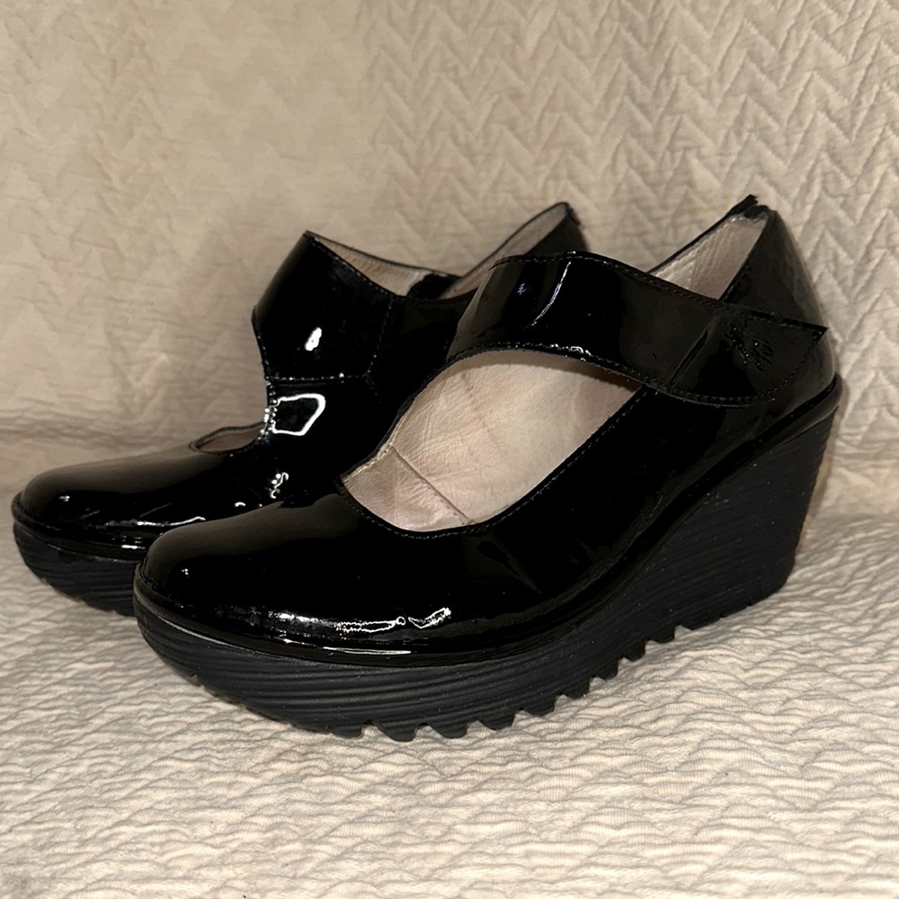 Women’s Fly London Patent Leather Wedge Heel